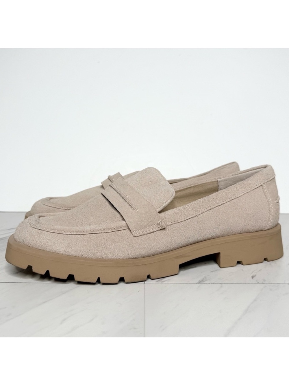Dolce Vita Elias Tan Suede Square Toe Loafer 11